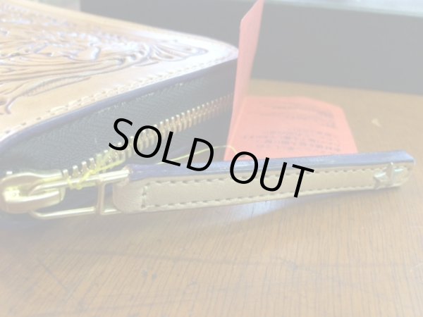 画像4: 【栃木レザー製】ラウンドジップウォレット『カービング』 (4)