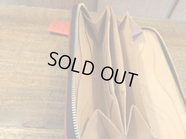 画像5: 【栃木レザー製】ラウンドジップウォレット『カービング赤』 (5)