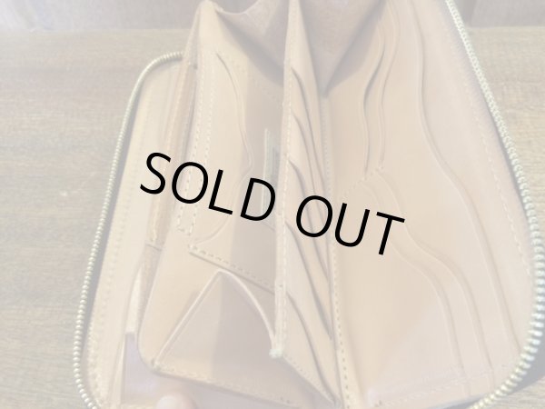 画像4: 【栃木レザー製】ラウンドジップウォレット『赤い彗星』 (4)