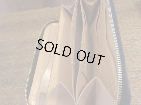 画像5: 【栃木レザー製】ラウンドジップウォレット『黒い三連星』 (5)