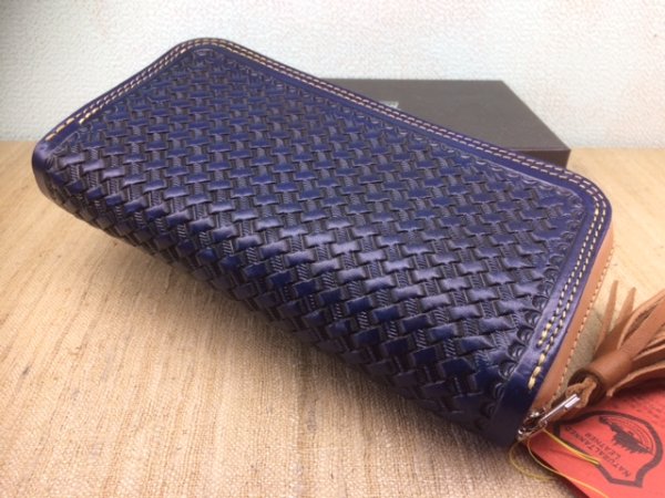 画像2: 【30％OFF】【栃木レザー製】ラウンドジップウォレット『ビッグバスケット』 (2)