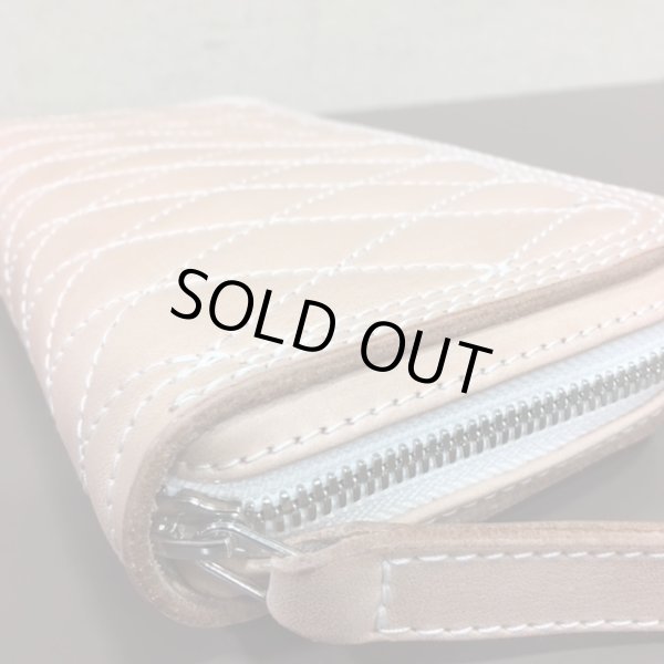 画像3: 【大好評!】【栃木レザー製】ラウンドジップウォレット『ビッグキルティング』 (3)