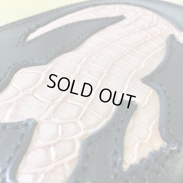 画像6: 【栃木レザー製】NEWラウンドジップウォレット『クロコダイル』 (6)