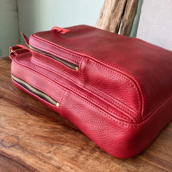 画像6: 【イタリアンレザー使用】『ボディーバッグ(RD)』 (6)