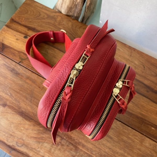 画像3: 【イタリアンレザー使用】『ボディーバッグ(RD)』 (3)