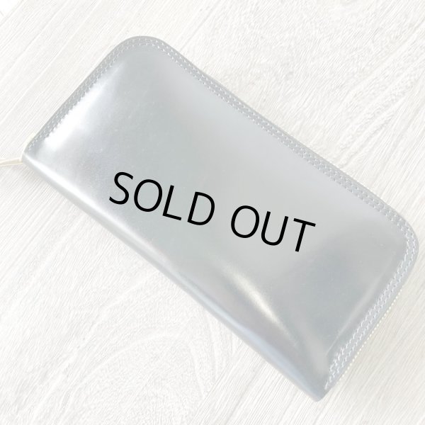 画像1: 【新喜皮革製オイルコードバン使用！】ラウンドジップウォレット『TW-cord-RO(BK)』 (1)