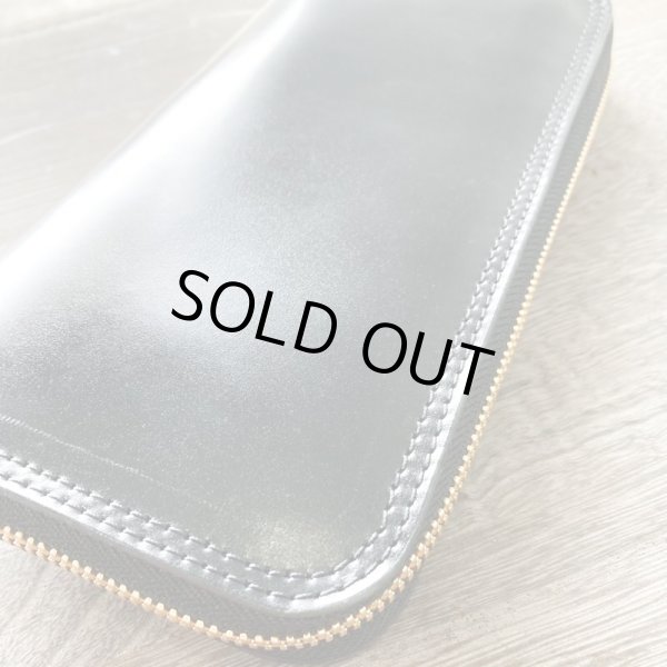 画像4: 【新喜皮革製オイルコードバン使用！】ラウンドジップウォレット『TW-cord-RO(BK)』 (4)