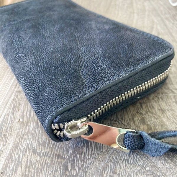 画像3: 【エレファントレザー使用!】ラウンドジップウォレット『TW-ele-RO(BK)』 (3)