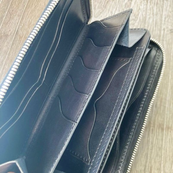画像4: 【エレファントレザー使用!】ラウンドジップウォレット『TW-ele-RO(BK)』 (4)